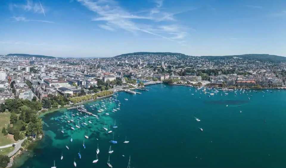 Zurich historic center cityscape