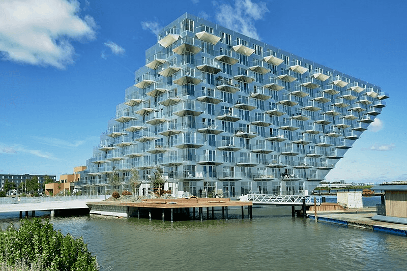 Sluishuis floating housing in IJburg, Amsterdam